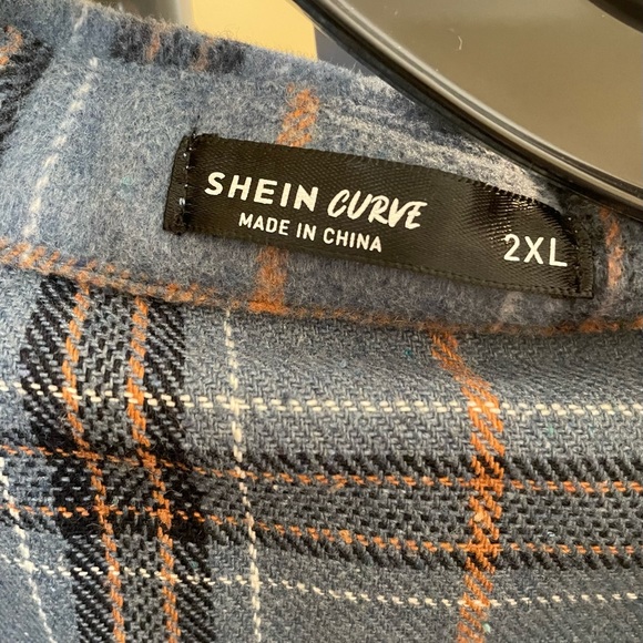 Shein Curve plaid shirt jacket size 2x - Picture 4 of 4